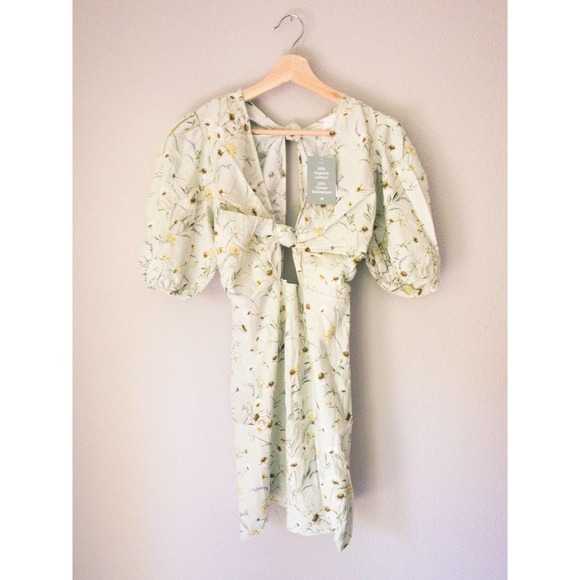 H&M Linen Blend WildflowerCollection Short Dress - Picture 7 of 8